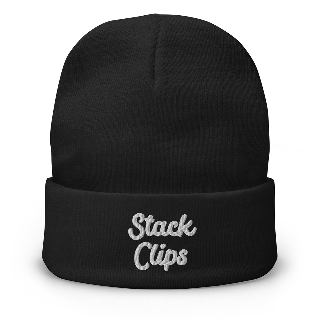 Stack Clips Embroidered Beanie