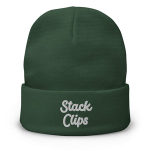 Stack Clips Embroidered Beanie