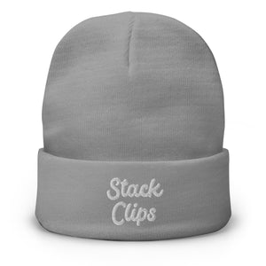 Stack Clips Embroidered Beanie